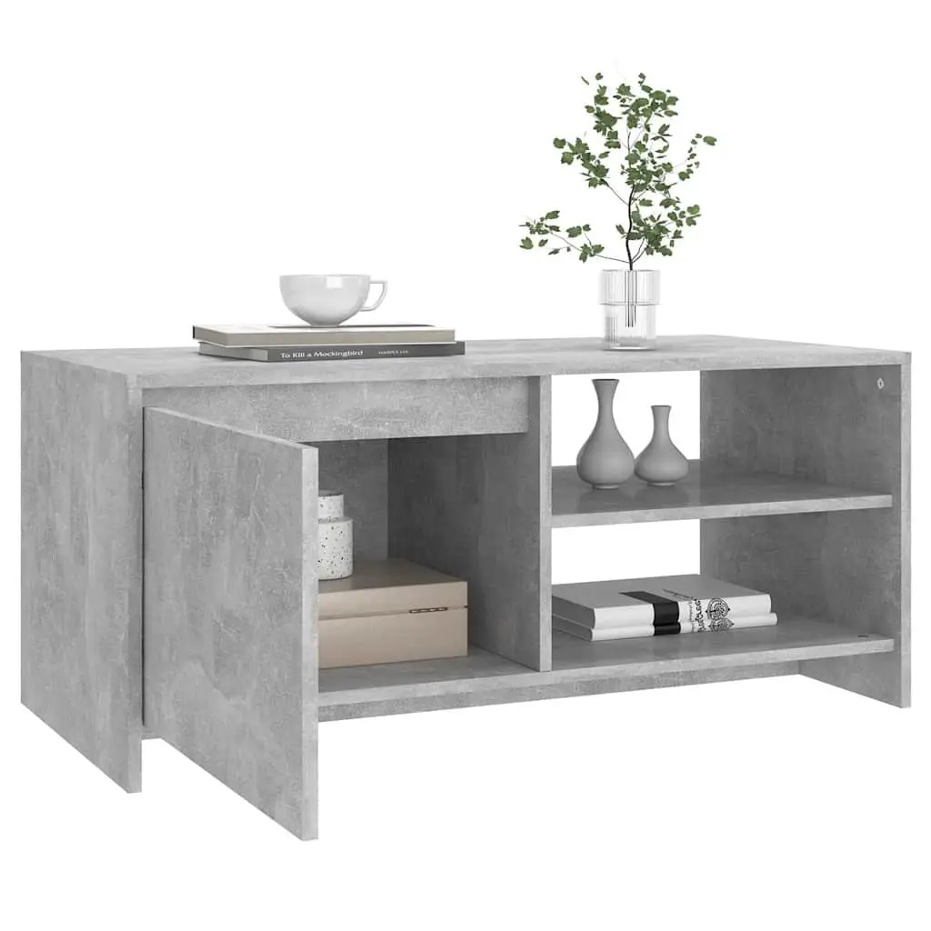 Coffee Table Modern Design Storage Compartment Door Shelf Living Room Furniture