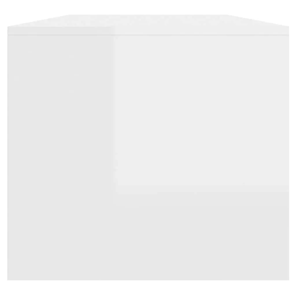 Coffee Table Modern White with Shelves and Storage Compartment 102cm x 50cm x 45cm