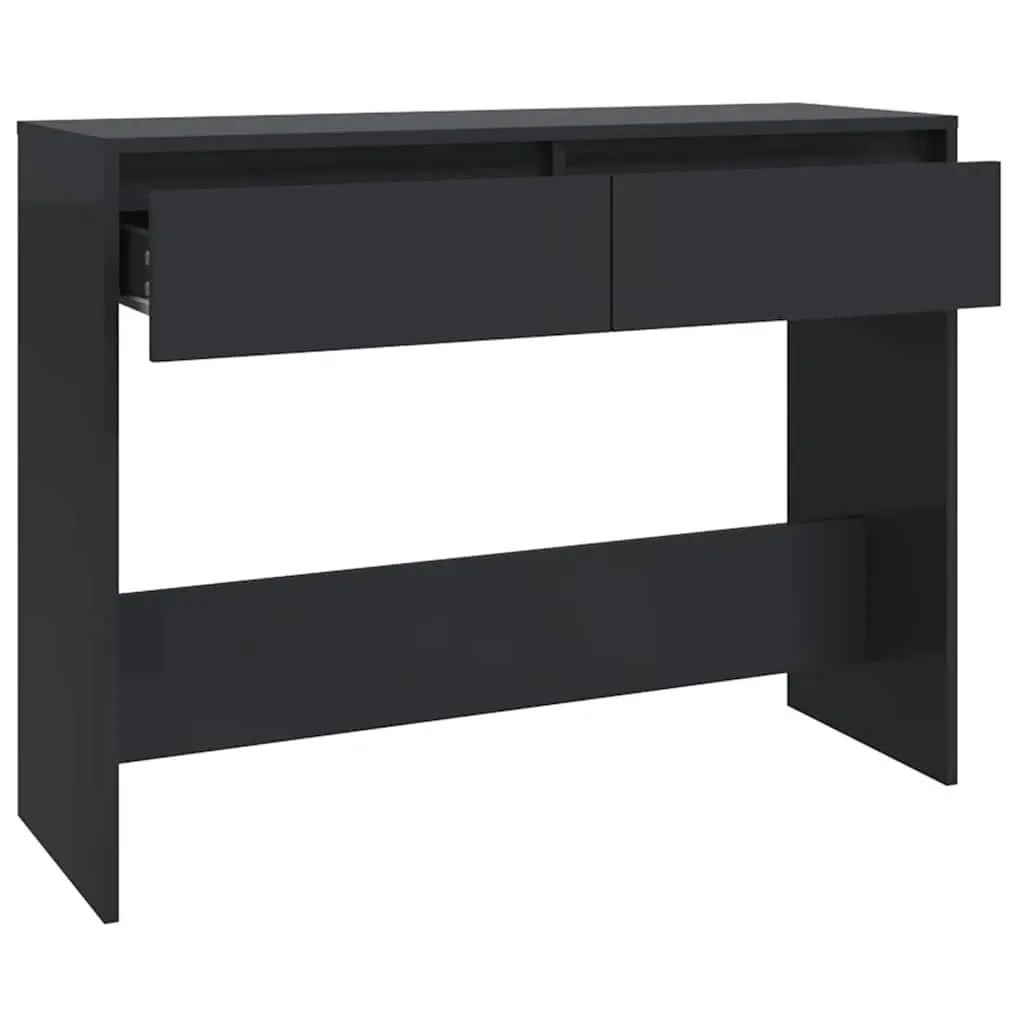 Console Table Black Compact Size for Hallway Entrance Furniture