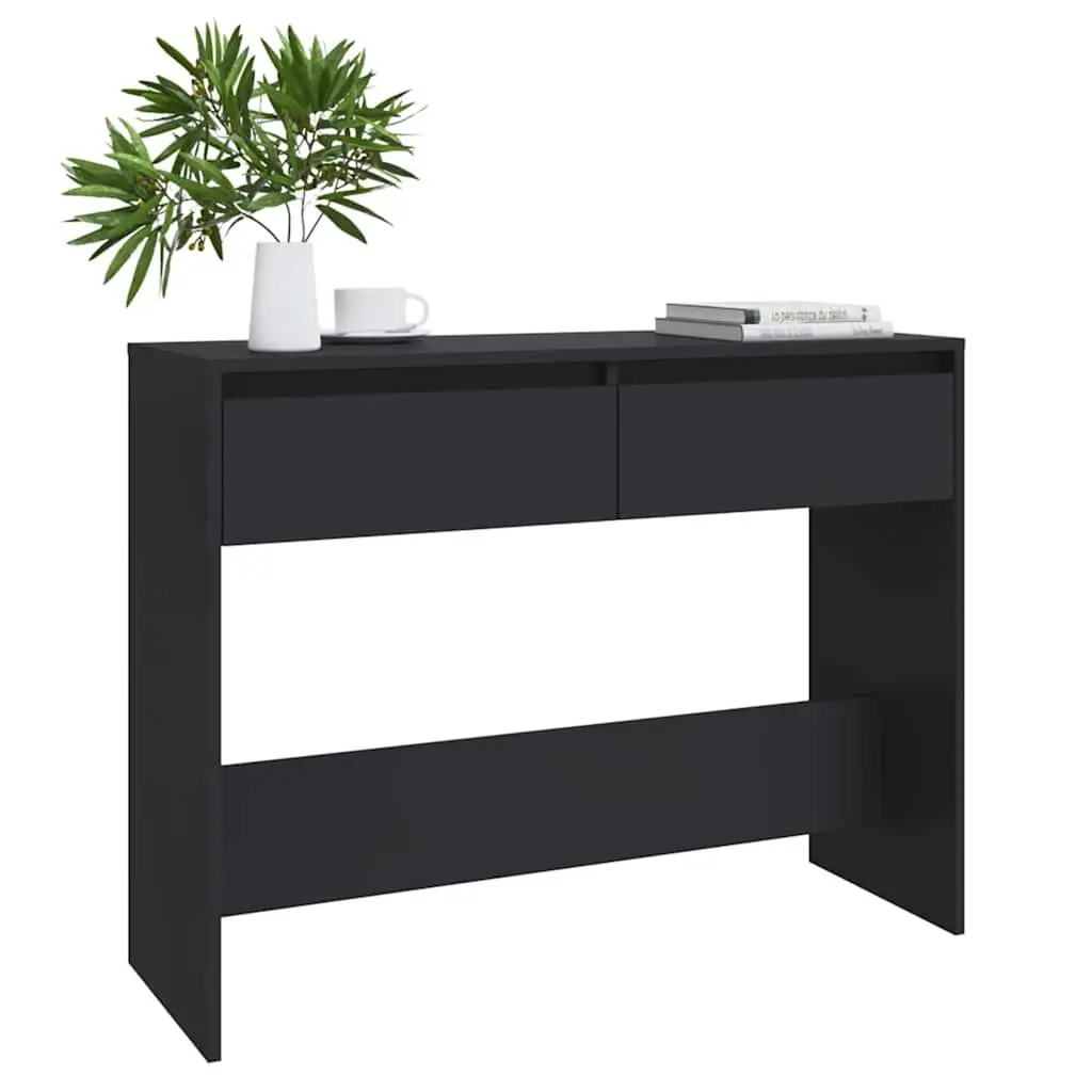 Console Table Black Compact Size for Hallway Entrance Furniture