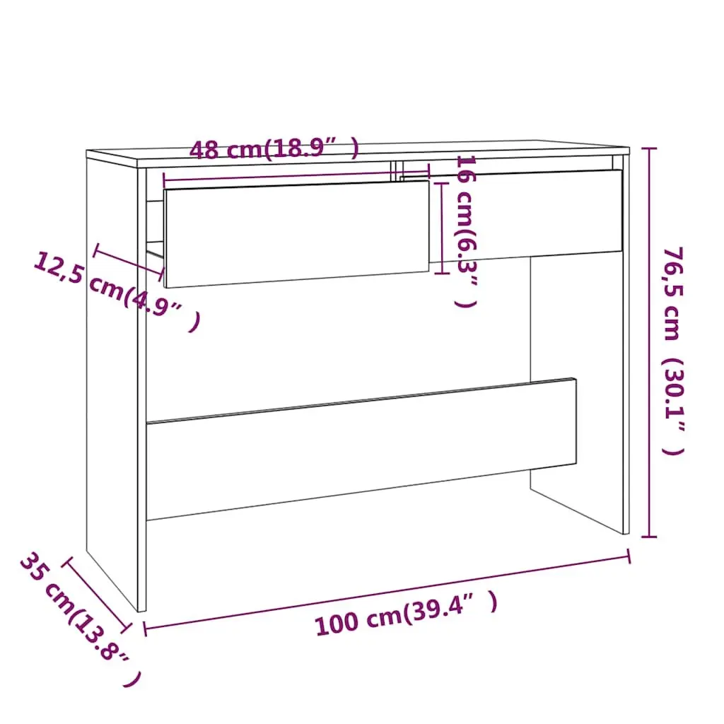 Console Table Grey Hallway Accent Side Table Entrance Living Room Storage