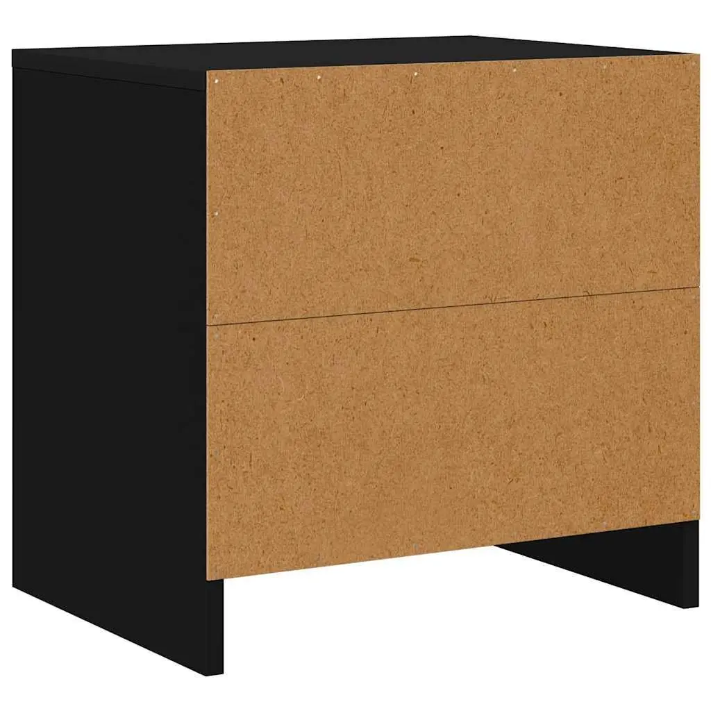 Black Bedside Cabinet Single Door Storage 45x34x44.5 cm
