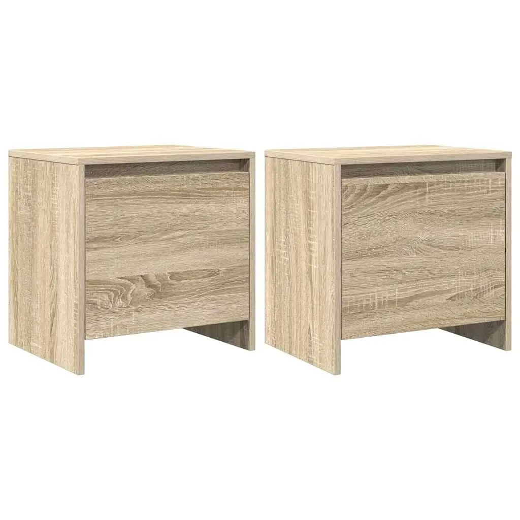 Bedside Cabinet Nightstand Storage Engineered Wood with Door 45x34x44.5cm Beige