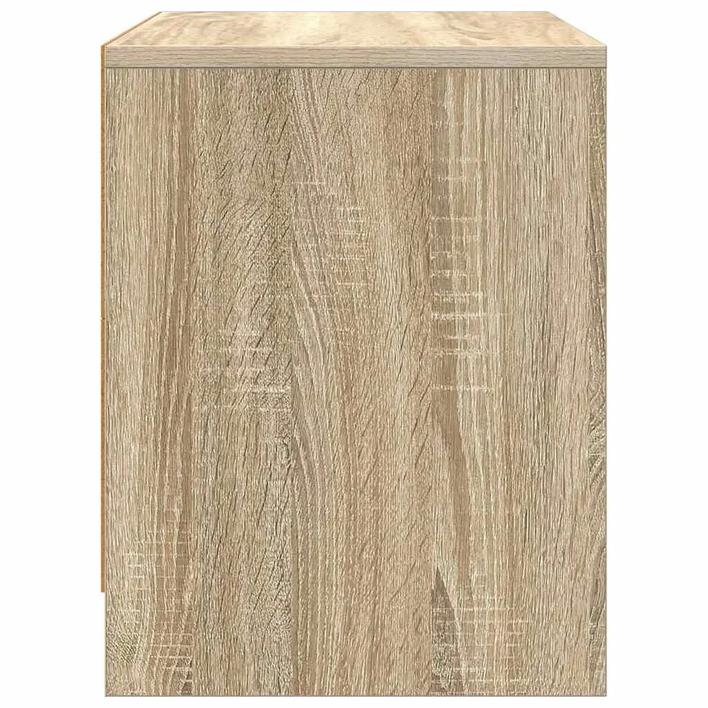 Bedside Cabinet Nightstand Storage Engineered Wood with Door 45x34x44.5cm Beige