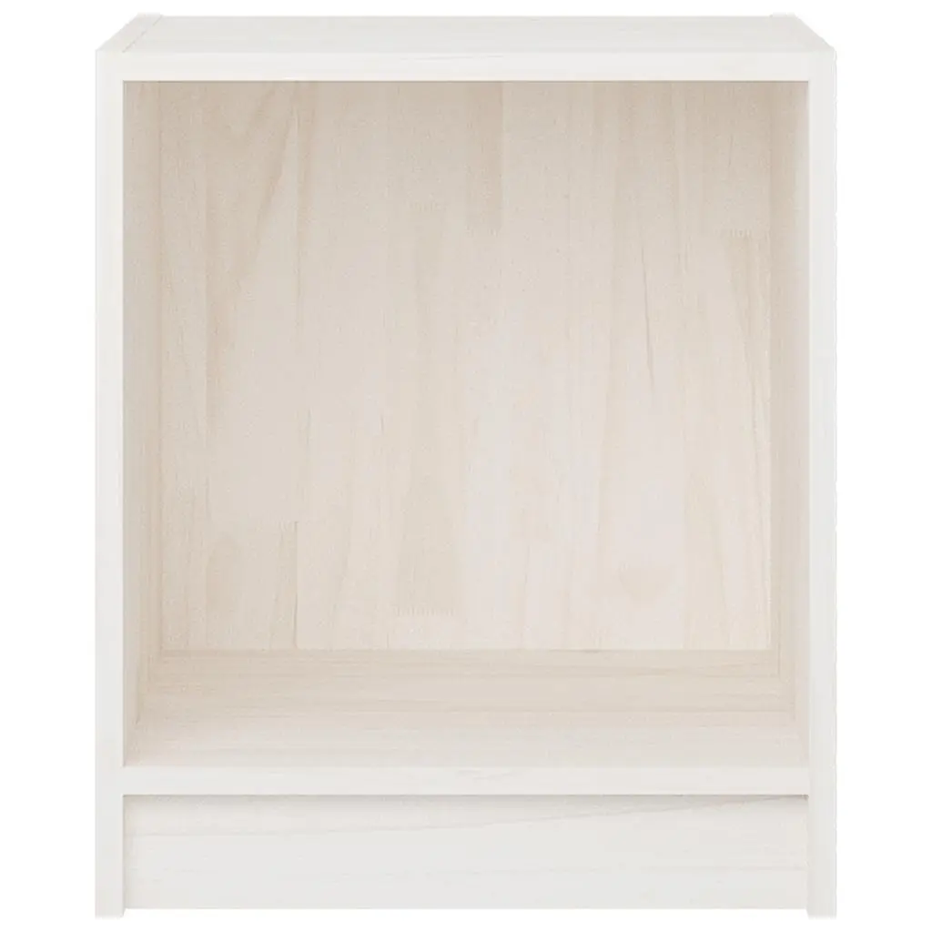 Bedside Cabinets White Storage 2 Piece Solid Wood Nightstand Bedroom Furniture