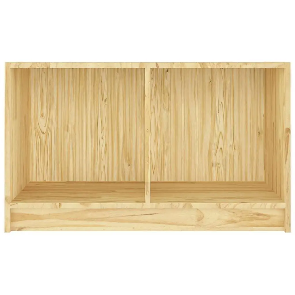 TV Cabinet Brown Solid Pinewood 70x33x42 cm Storage Unit Living Room Furniture