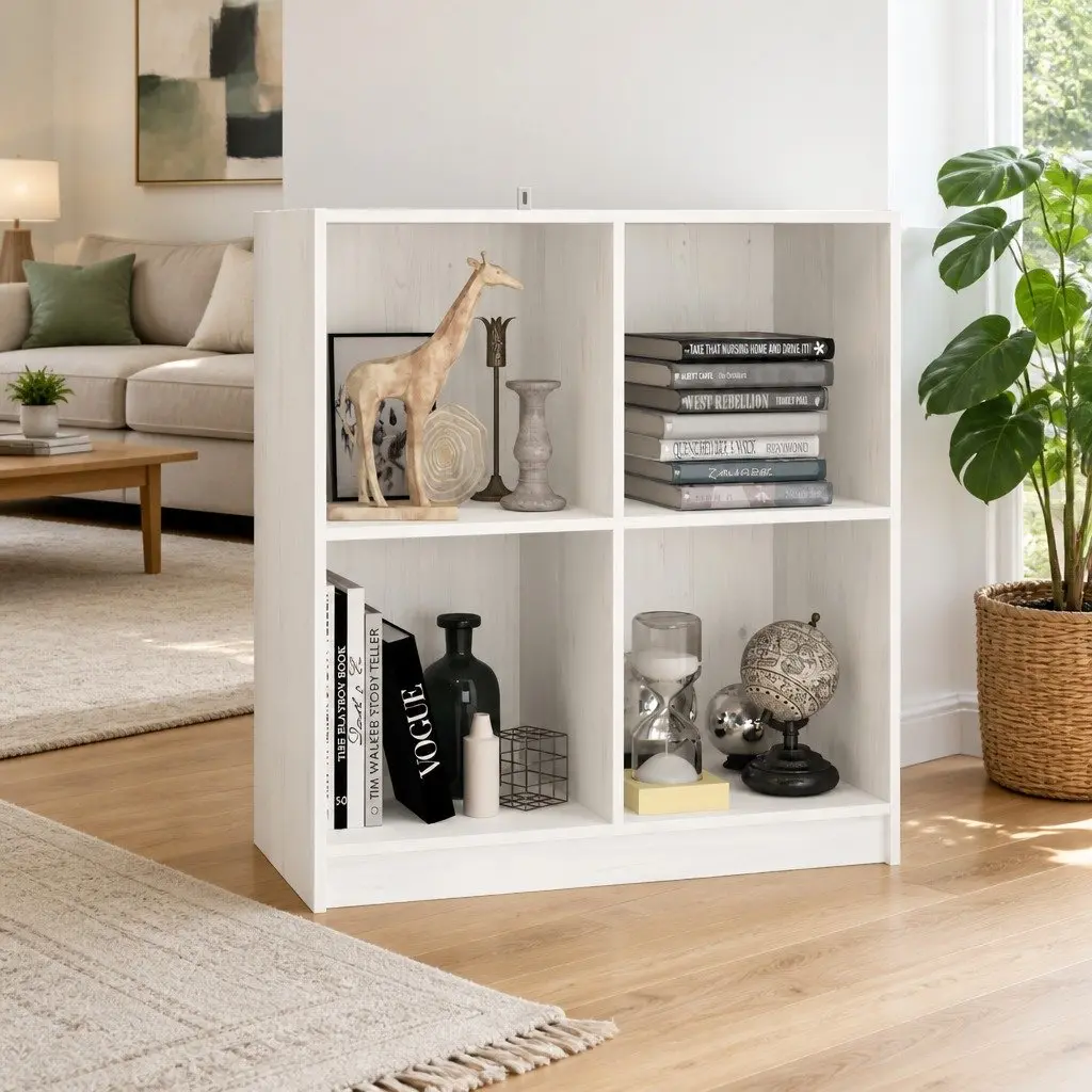 Sideboard White Modern Storage Cabinet 70 x 33 x 76 cm