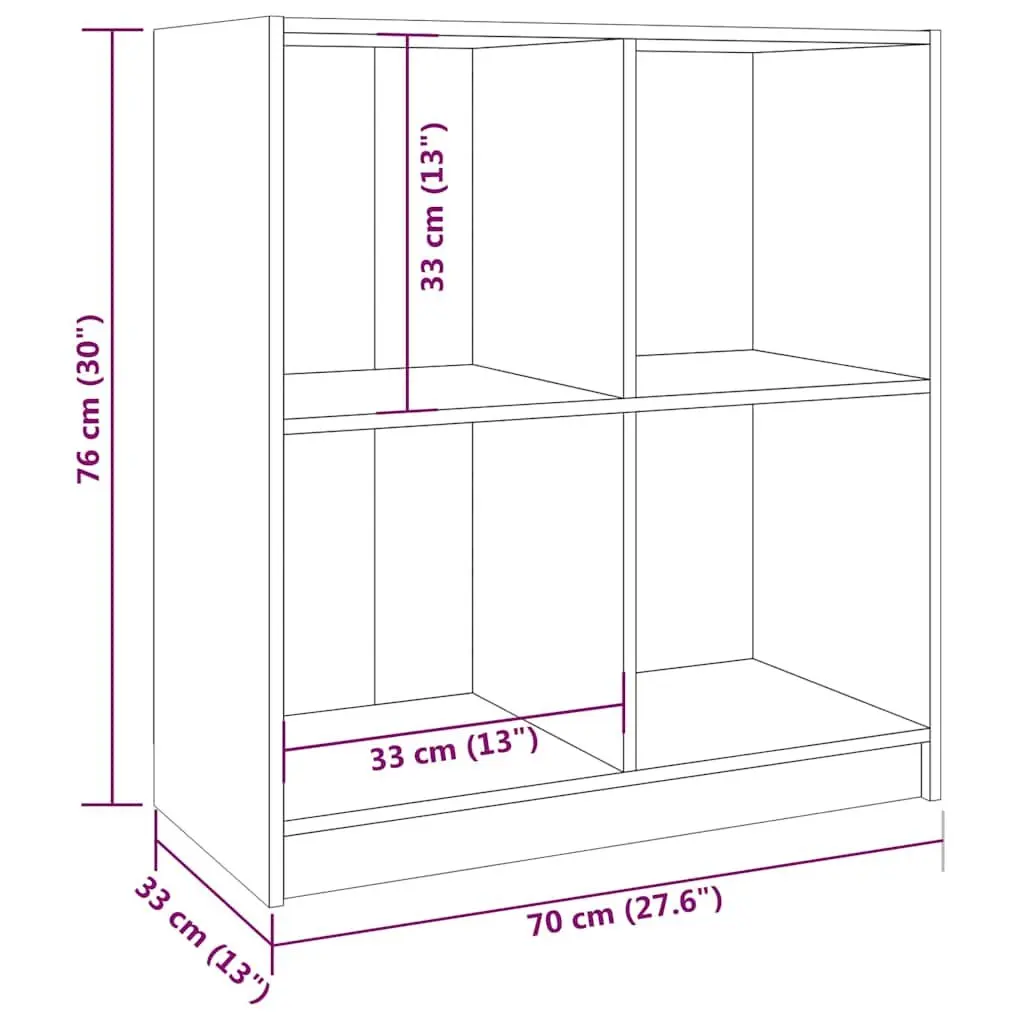 Sideboard White Modern Storage Cabinet 70 x 33 x 76 cm