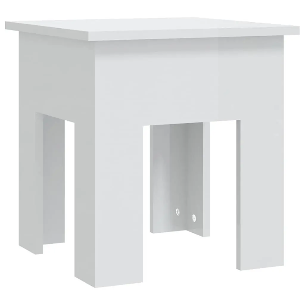 Coffee Table High Gloss White 40x40x42cm