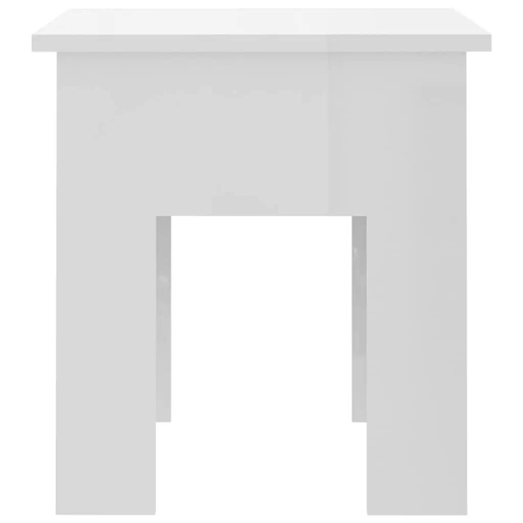Coffee Table High Gloss White 40x40x42cm