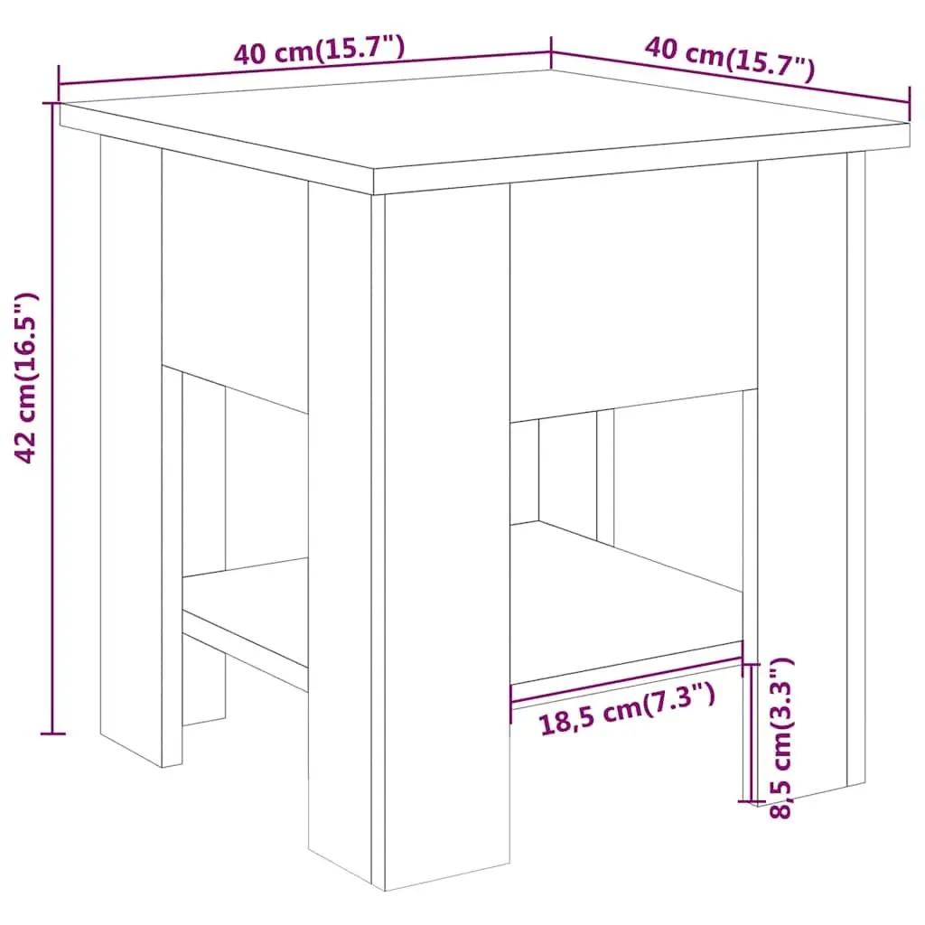 Coffee Table High Gloss White Modern Design Storage Shelf Living Room Accent