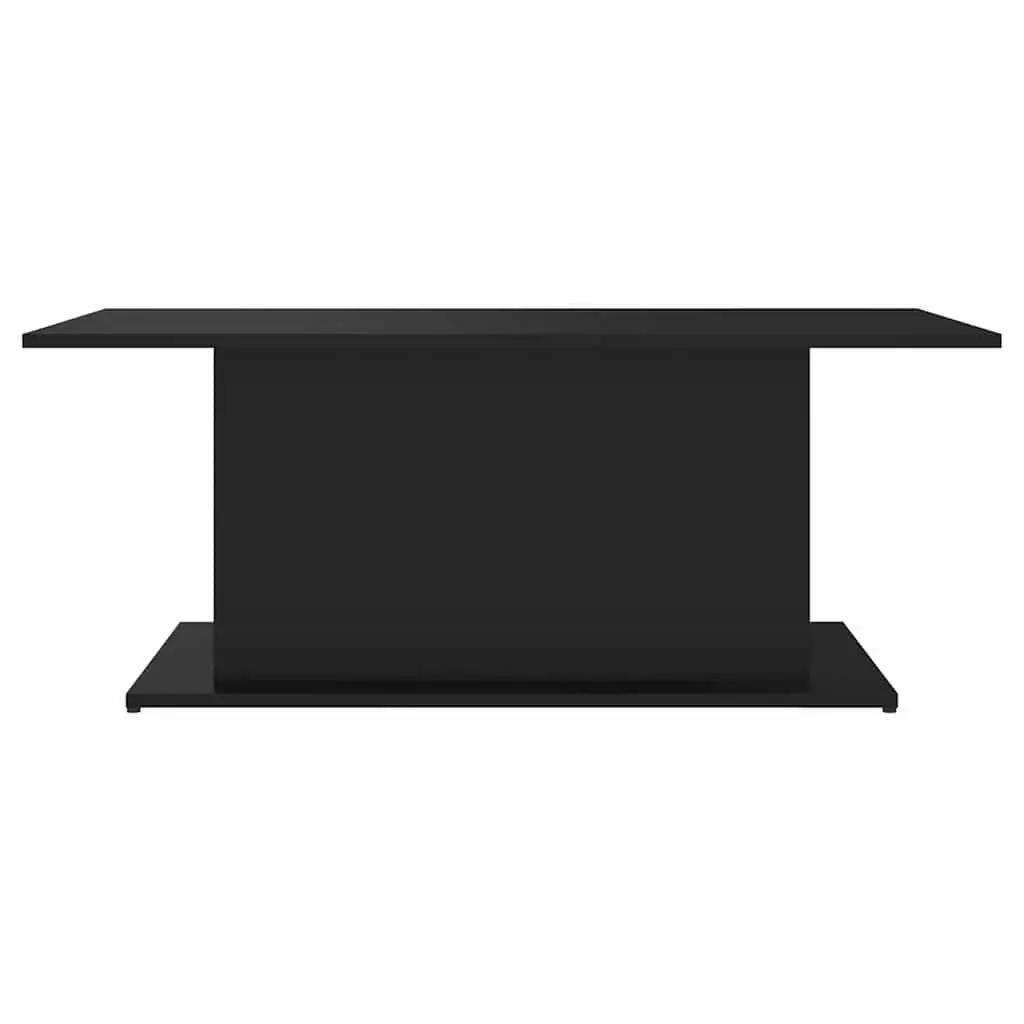 Coffee Table Black Sturdy Engineered Wood 102L x 55.5W x 40H cm