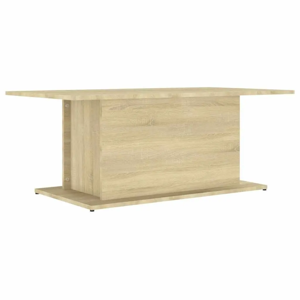 Coffee Table Sonoma Oak Engineered Wood Living Room Accent Furniture Beige
