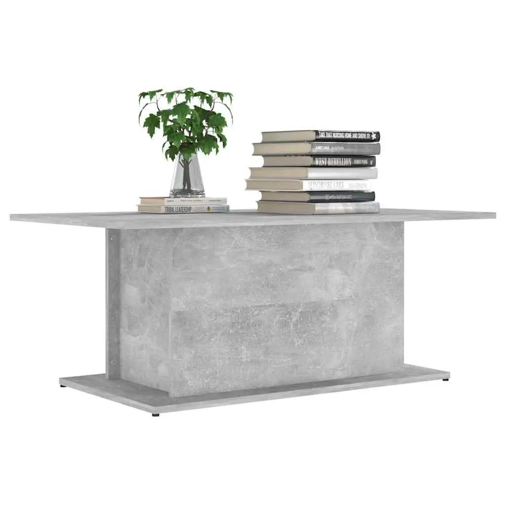Living Room Accent Furniture Coffee Table Engineered Wood Grey 102x55.5x40cm