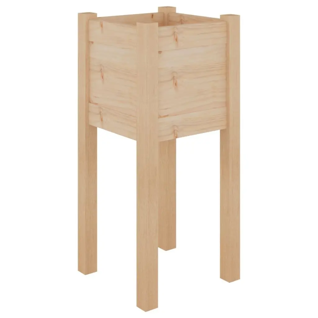 Garden Planters Wooden Raised Beds 31x31x70 cm Outdoor Flower Box
