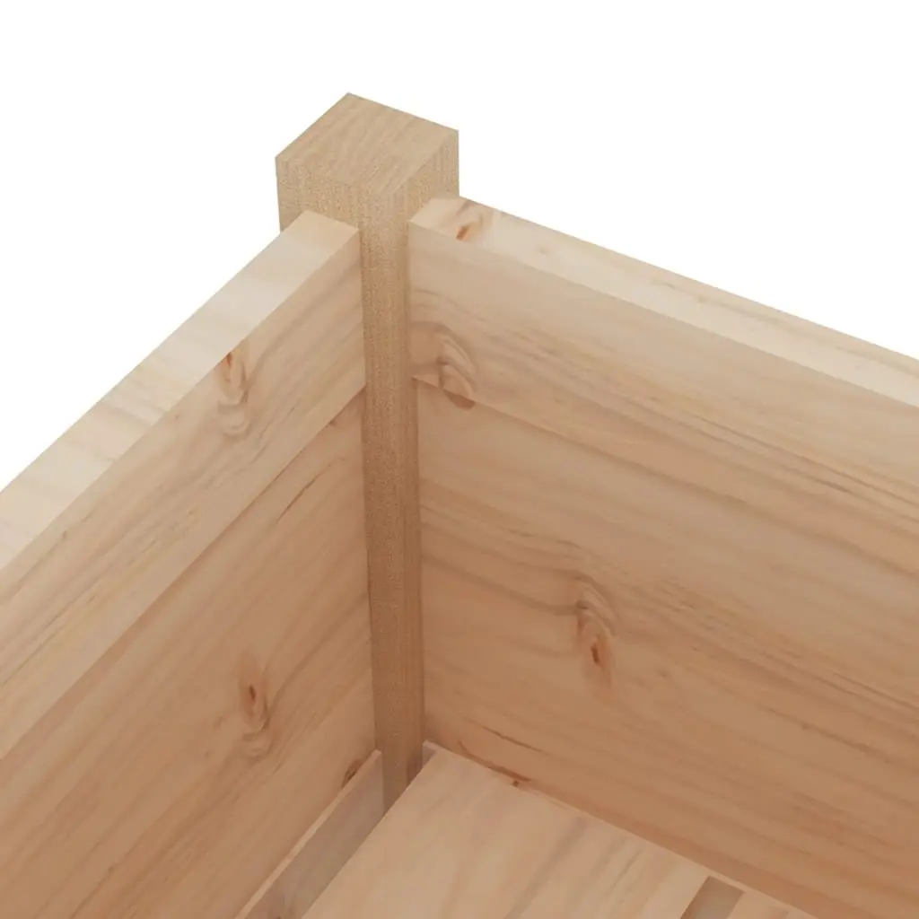 Garden Planters Wooden Raised Beds 31x31x70 cm Outdoor Flower Box