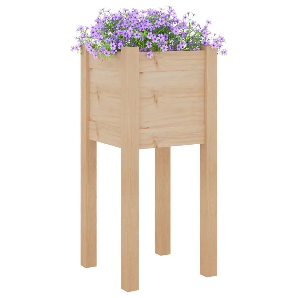 Garden Planters Wooden Raised Beds 31x31x70 cm Outdoor Flower Box