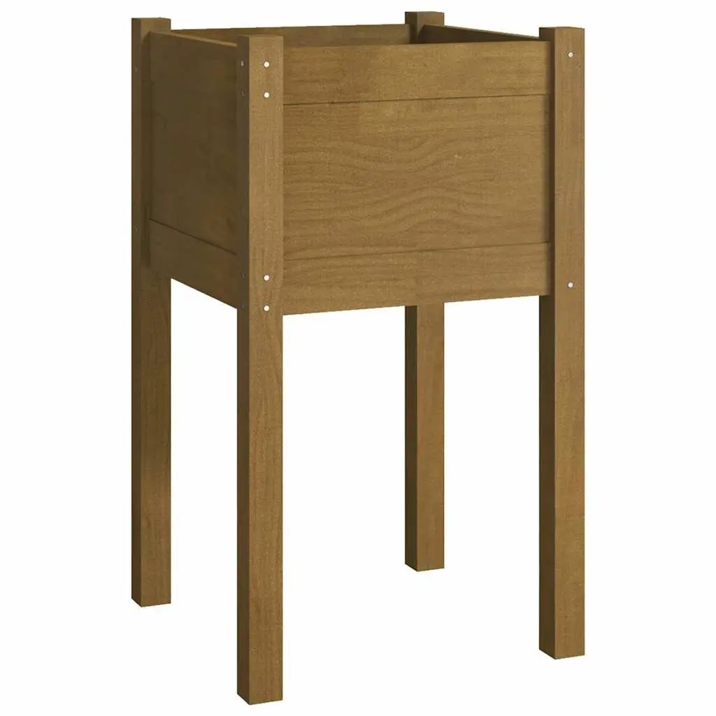 Garden Planter Box Wooden Raised Bed Large Deep Container 40 x 40 x 70 cm