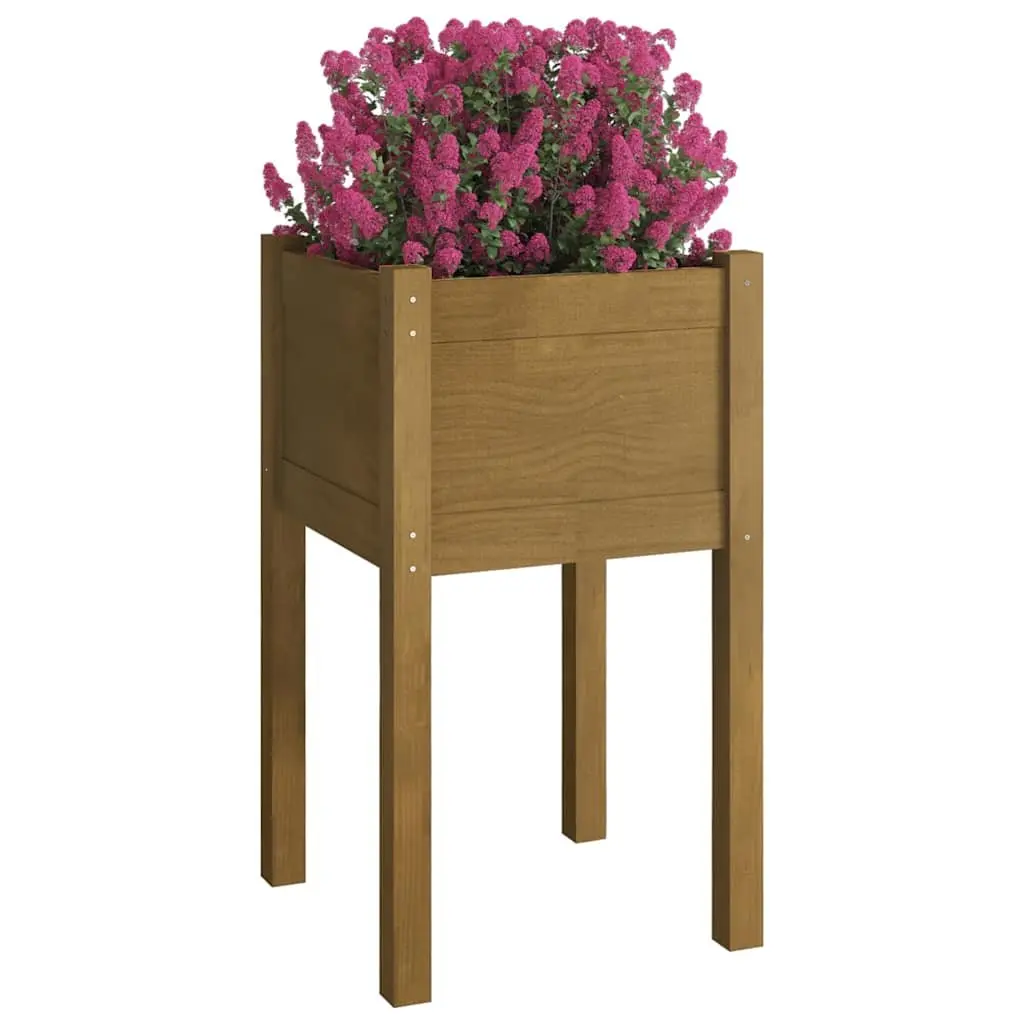 Garden Planter Box Wooden Raised Bed Large Deep Container 40 x 40 x 70 cm