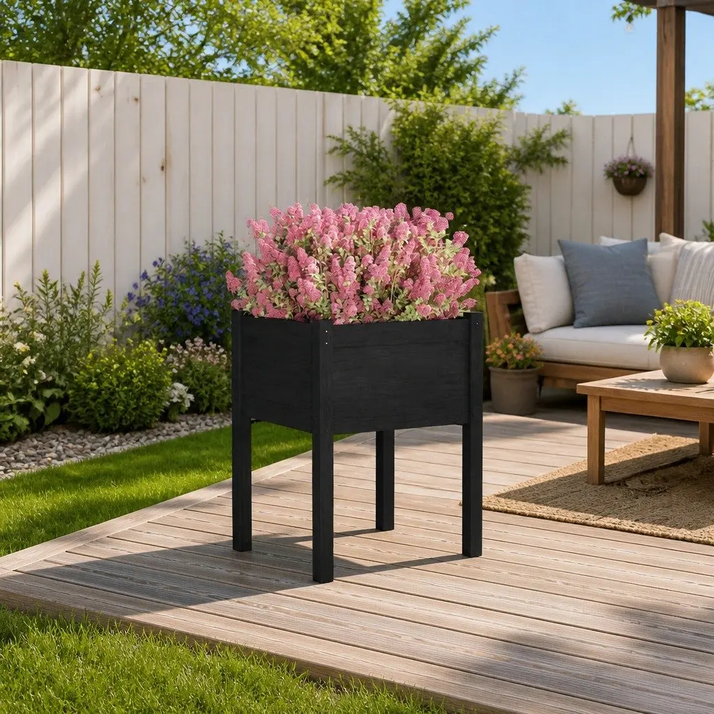 Black Planter Box for Flowers