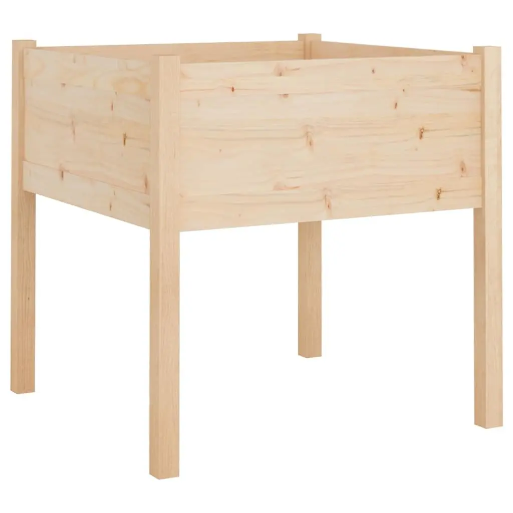 Garden Planters Deep Wide 70 x 70 x 70 cm Set of 2 Outdoor Flower Boxes