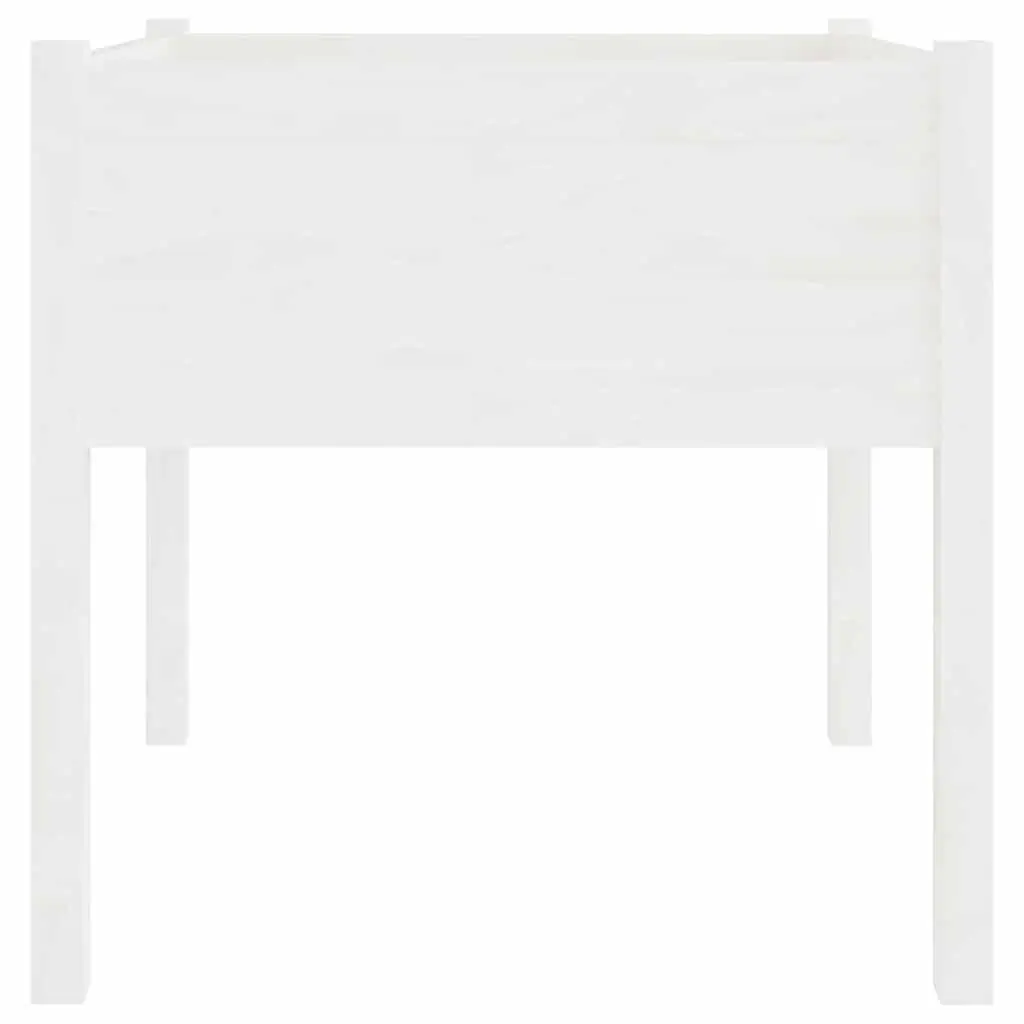 Garden Planters Deep Wide White 70x70x70 cm 2 pcs
