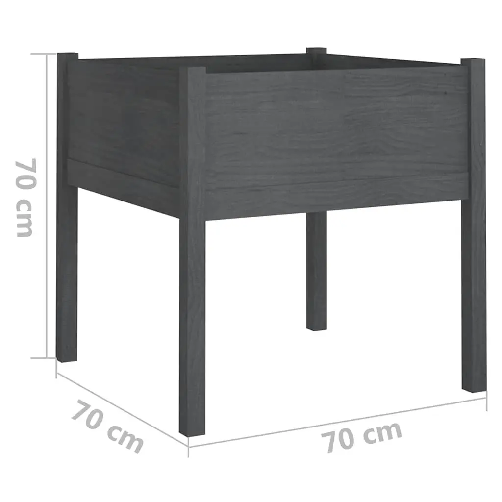 Garden Planters Deep Wide Grey 2 Pieces Outdoor Flower Boxes