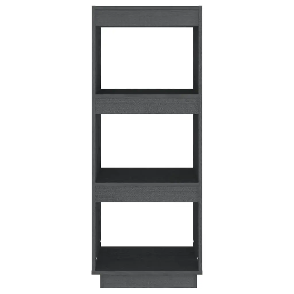 Book Cabinet Room Divider Solid Pinewood Grey 40x35x103cm