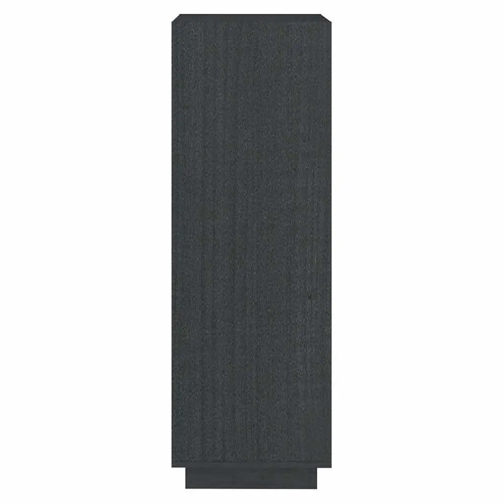Book Cabinet Room Divider Solid Pinewood Grey 40x35x103cm