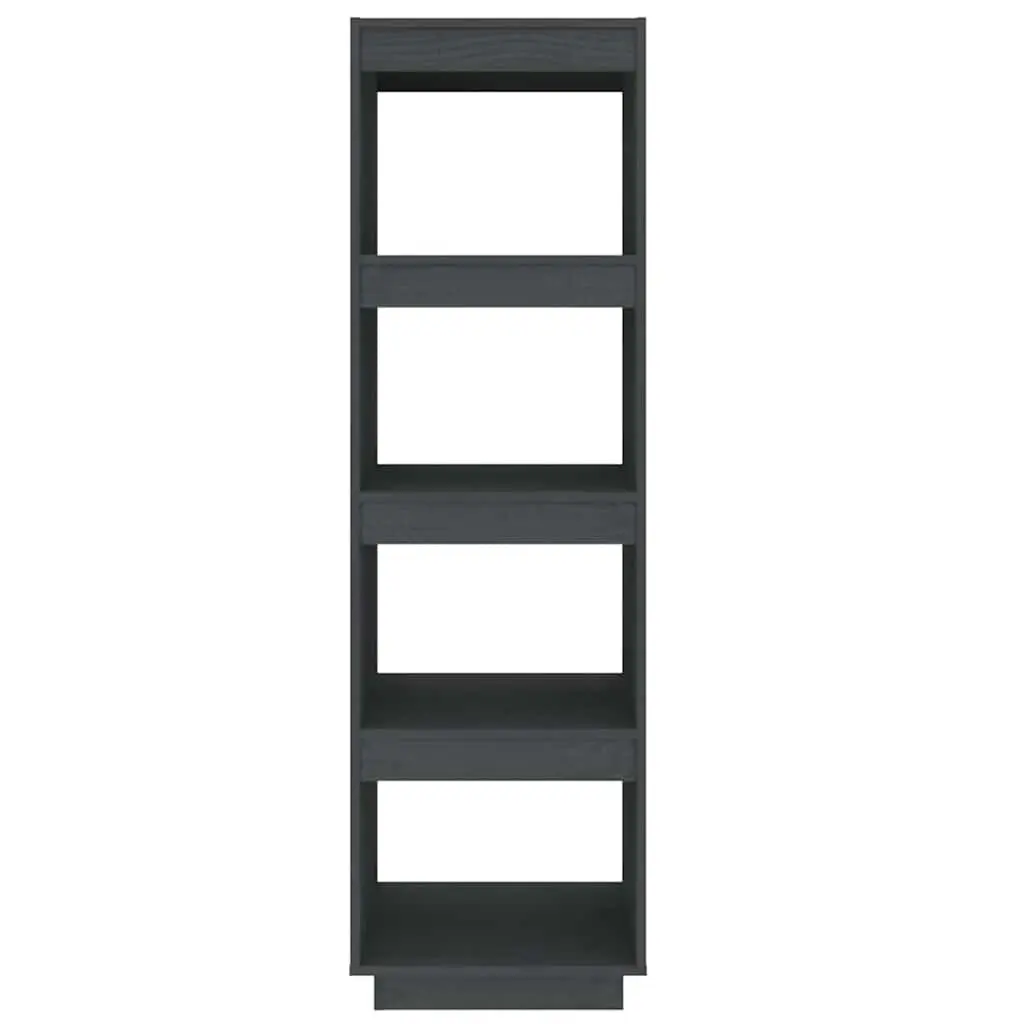Book Cabinet Room Divider Grey Wooden Shelving Storage Unit 40 x 35 x 135 cm