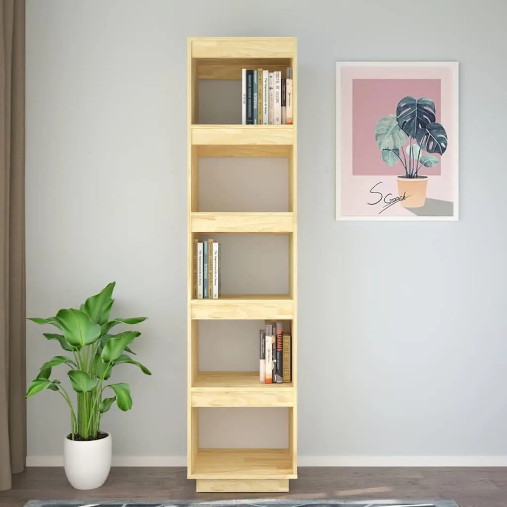 Solid Pinewood Book Cabinet 40x35x167cm
