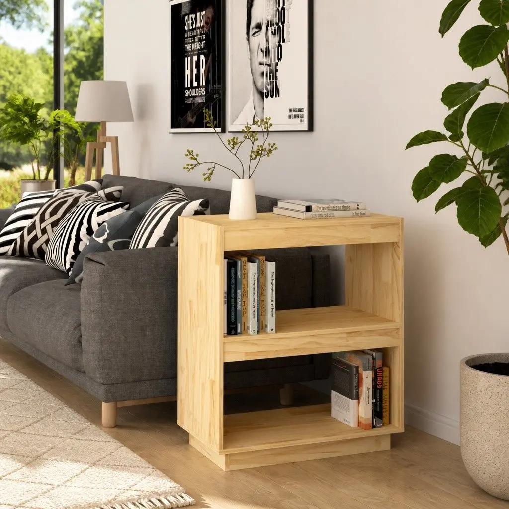 Wooden Book Cabinet Storage Shelf Organizer Stand Display 60x35x71cm