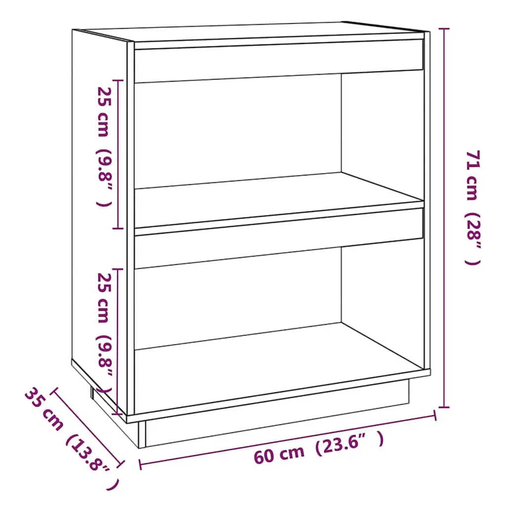 Wooden Book Cabinet Storage Shelf Organizer Stand Display 60x35x71cm