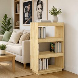 Friendly Wooden Book Cabinet and Divider for Your Space