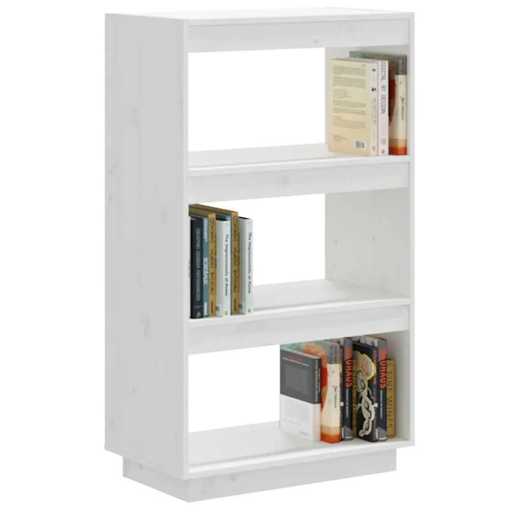Book Cabinet Room Divider White Wooden Shelving Storage Display