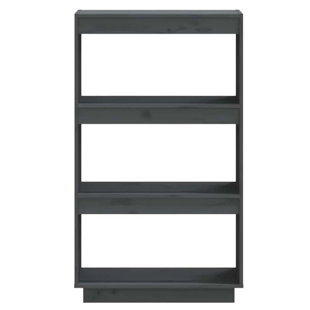 Book Cabinet Room Divider Grey 60x35x103 cm Solid Wood Pine Shelving Storage