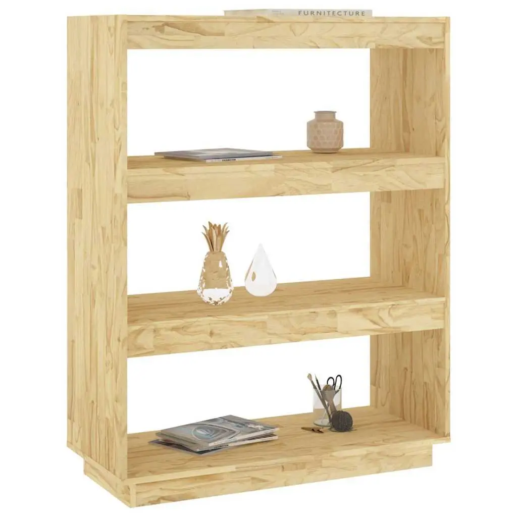 Solid Pinewood Book Cabinet Room Divider 80W x 35D x 103H cm