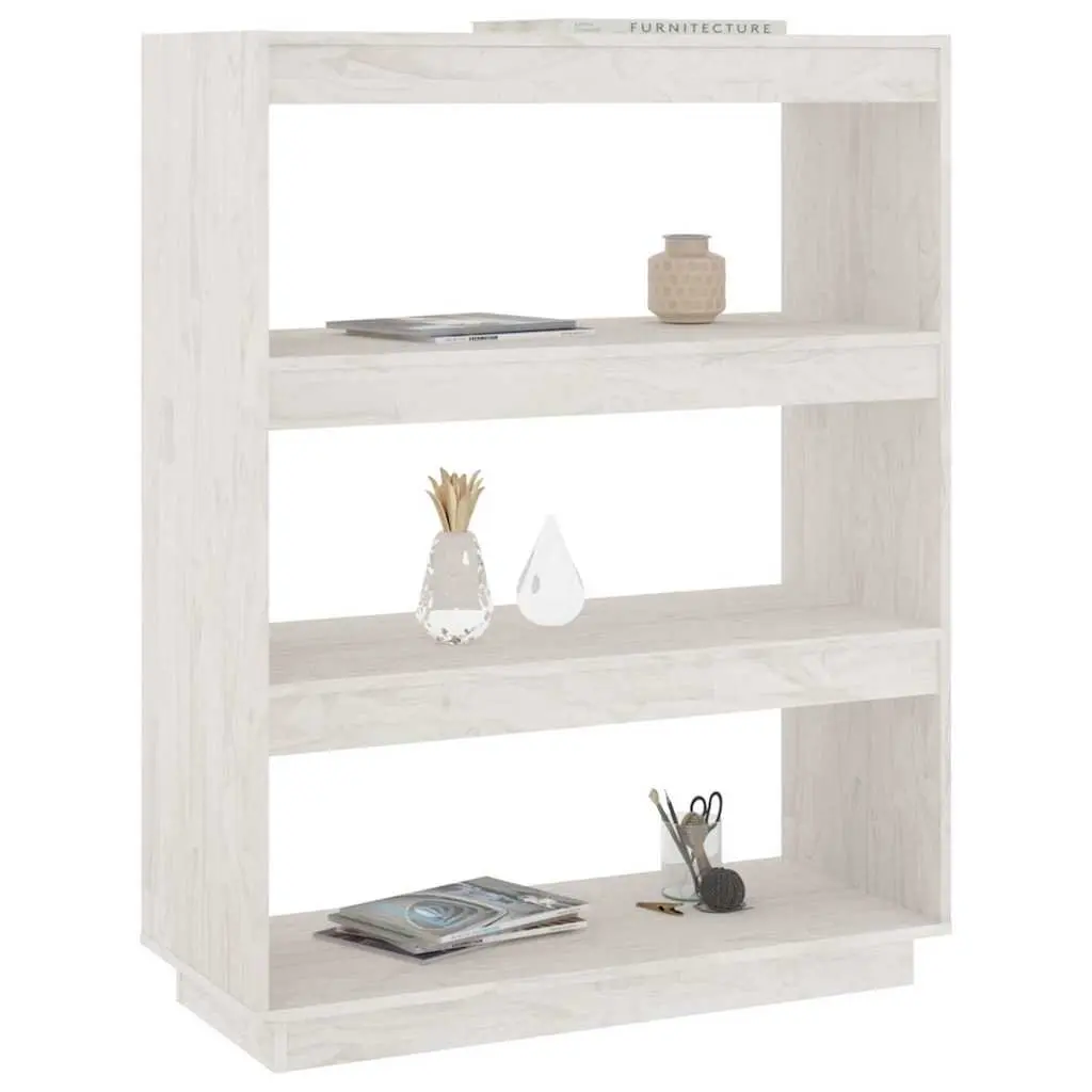 Book Cabinet Room Divider White Wooden Shelving Unit Storage Organiser Standing