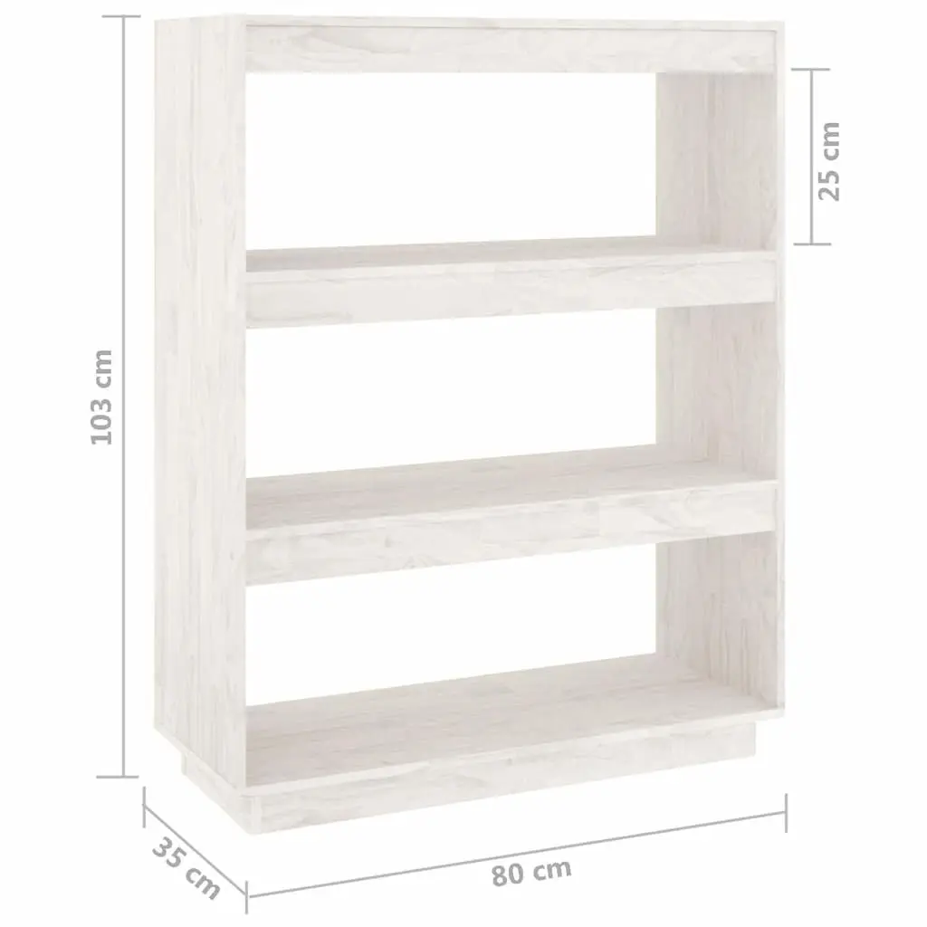 Book Cabinet Room Divider White Wooden Shelving Unit Storage Organiser Standing