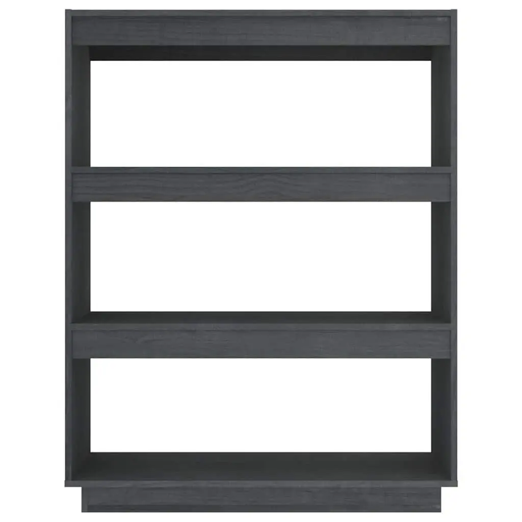 Book Cabinet Room Divider Grey Wooden Shelving Unit 80W x 35D x 103H cm
