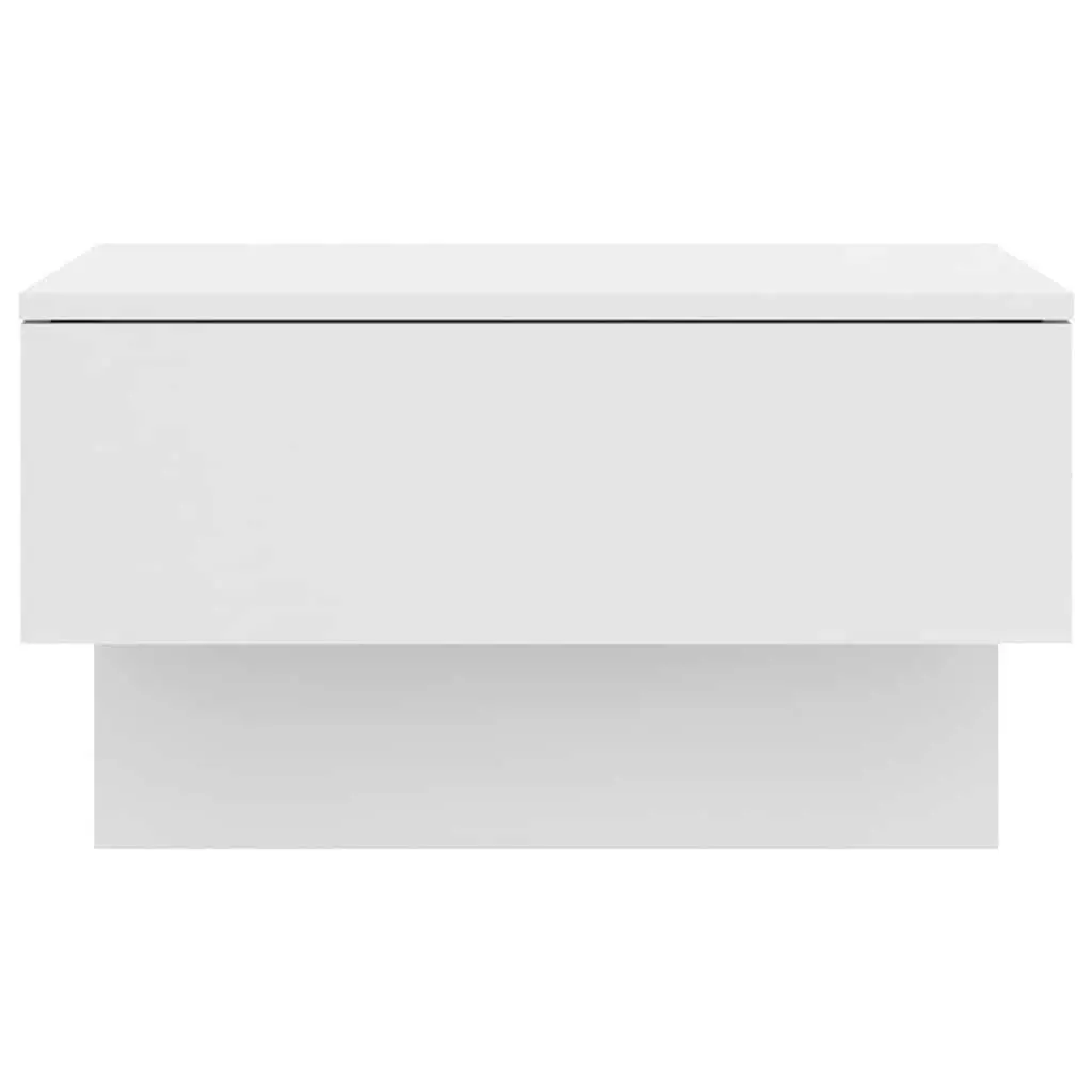 Wall-mounted Bedside Cabinets White Floating Storage Units Set of 2