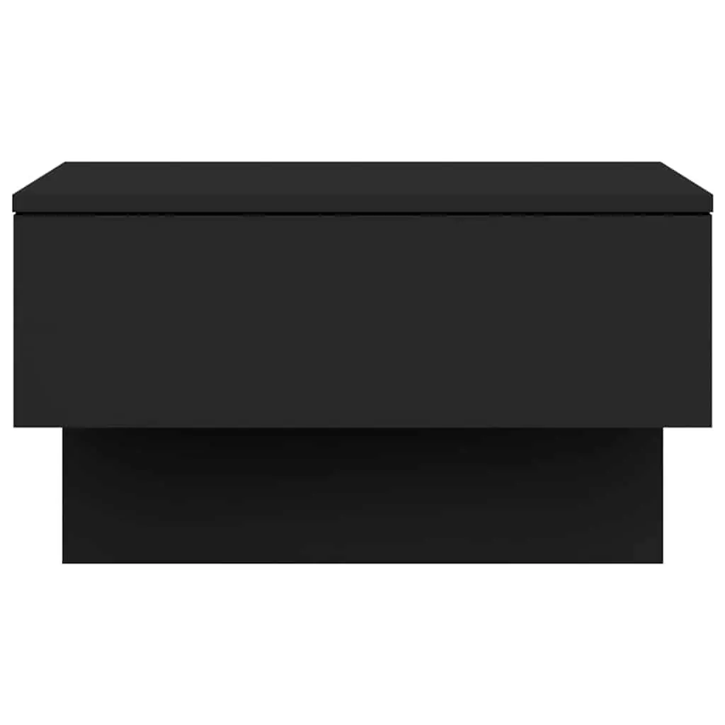Wall-mounted Bedside Cabinets Set of 2 Black Floating Storage Shelves