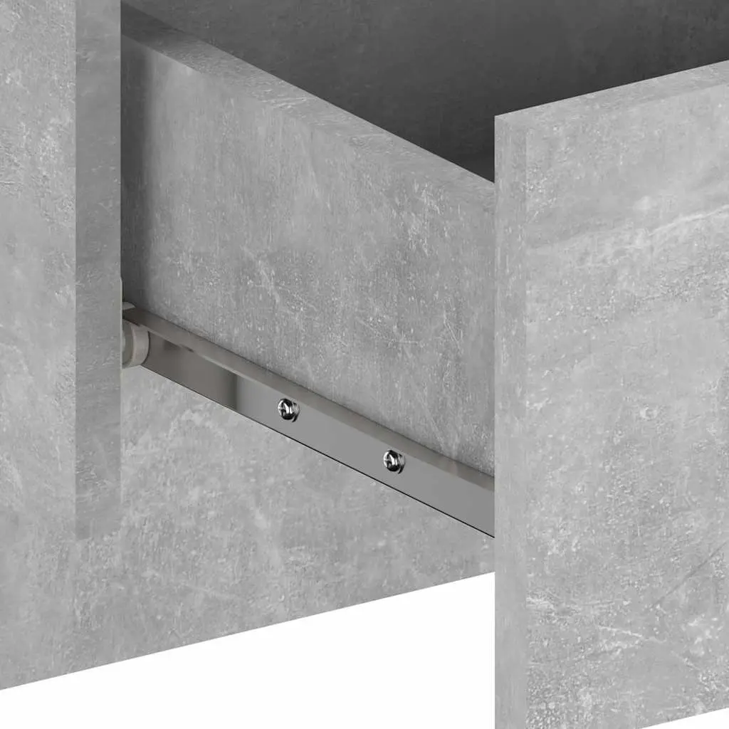 Floating Storage Cabinets 2 Piece Grey Engineered Wood Wall-Mounted Bedside Tables