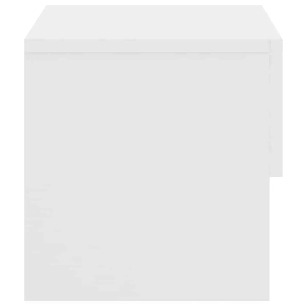Wall-mounted Bedside Cabinet White Floating Storage Unit 2 Piece