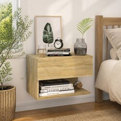 Create a Cozy Space with a Brown Floating Nightstand