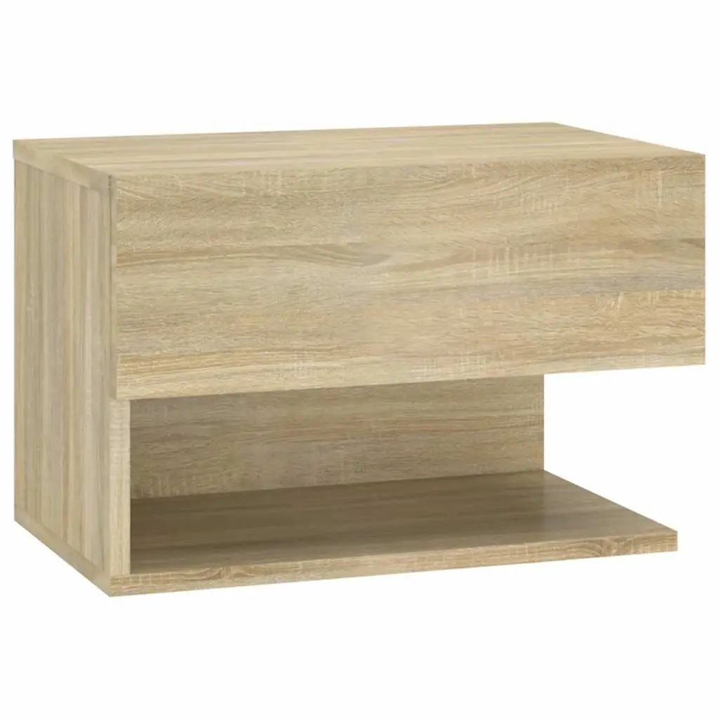 Brown Floating Nightstand