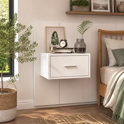 Friendly Floating Bedside Cabinet with Ample Storage