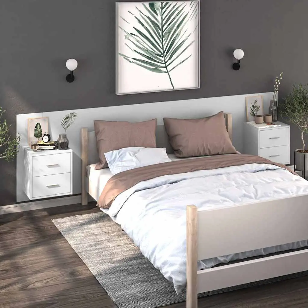 Wall-Mounted Bedside Cabinet with Drawer