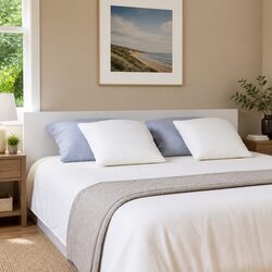 Add a Touch of Style with This 200 cm White Headboard