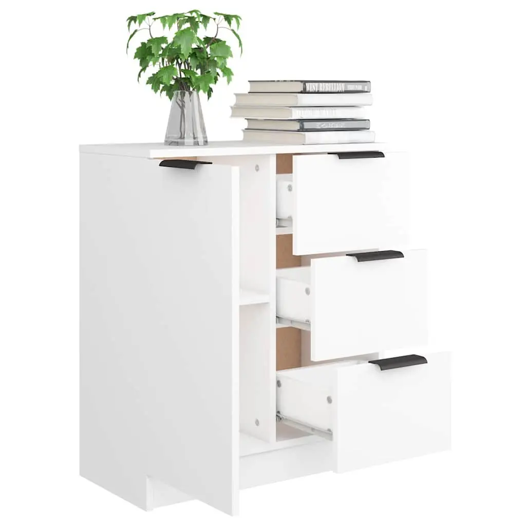 White Sideboard Cabinet Engineered Wood 60x30x70 cm